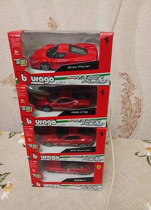 Коллекционные масштабные машинки bburago серии race &amp; play (ferrari)