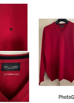 Вовняний светр park lane червоний, l