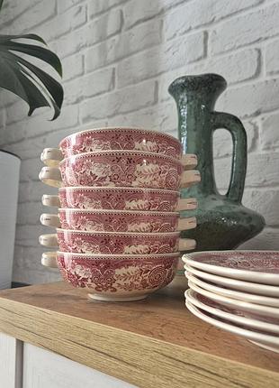 Антикварний посуд villeroy & boch burgenland: бульйонні пари