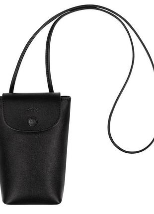 Шкіряний чохол для телефона longchamp