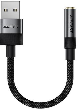 Перехідник acefast j13 usb male to aux 3.5mm female black