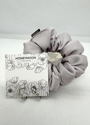 🎁 мини подарочный сет: резинка-скранч из искусственного шелка и серьги honeymoon_es