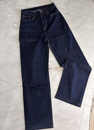 Жіночі темні джинси zara wide leg 36р