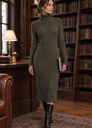 Denner cashmere кашемировое платье-водолазка миди