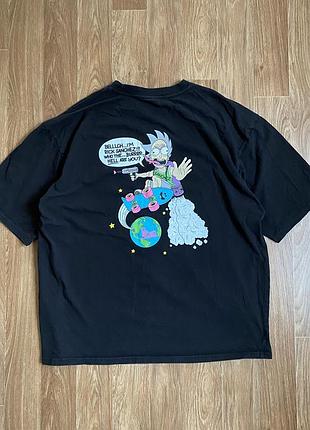 Футболка мерч h&m rick & morty оверсайз розмір xl