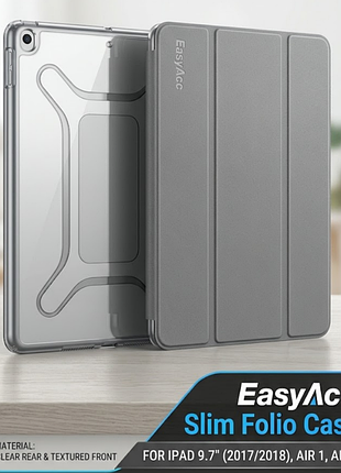 Чехол easyacc для apple ipad 9.7 (2017 / 2018 / air / air 2) серый