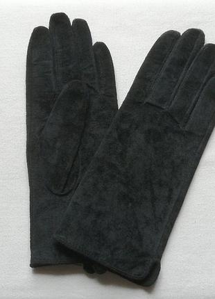 Женские замшевые перчатки h&m 3