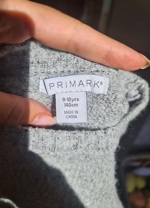 Светр для дівчинки primark сірий з білим 4