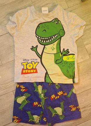 Піжама для хлопчика disney toy story з рексом, футболка та шорти