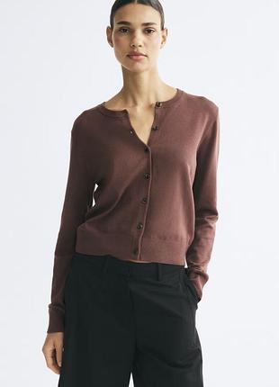 Кардиган коричневий теракотовий h&m