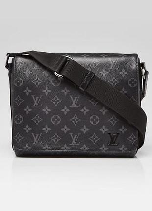 Louis vuitton monogram eclipse canvas district pm messenger bag