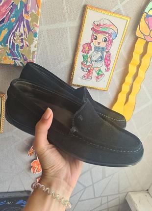 Лофери жіночі tod's чорні замшеві