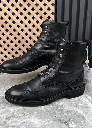 Louis vuitton combat wingtip ankle boots мужские ботинки кожа оригинал 43.5 eur
