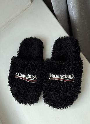 Balenciaga тапки з хутром 4