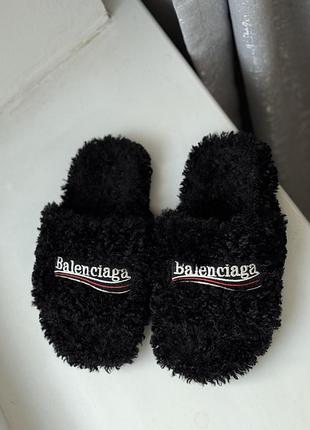 Balenciaga тапки з хутром 5