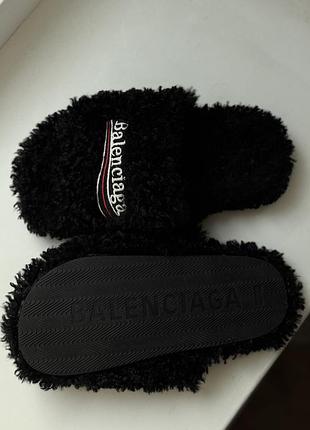 Balenciaga тапки з хутром 7