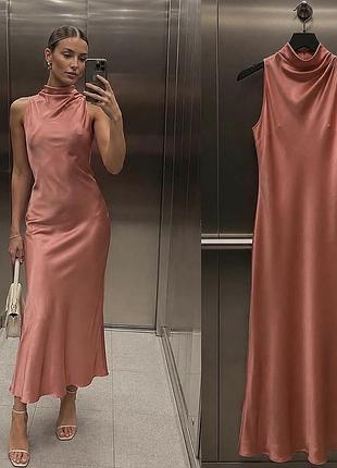 Жіноча сукня пильно рожева zara розмір s