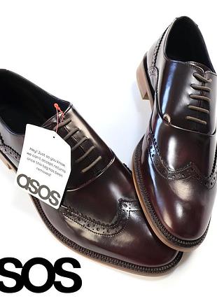 👾 туфлі з натуральної шкіри asos