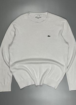 Светр lacoste crew neck textured sweater
