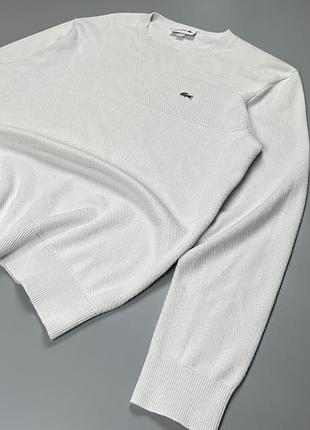 Светр lacoste crew neck textured sweater 2