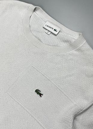 Светр lacoste crew neck textured sweater 3