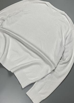 Светр lacoste crew neck textured sweater 4