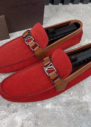 Louis vuitton lv hockenheim driving moccasins мужские туфли мокасины замша оригинал 42.5 eur