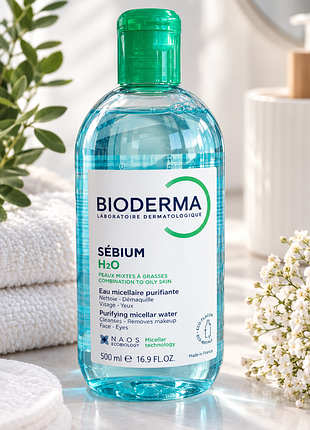 Міцелярна вода bioderma sébium h2o для жирної та схильної до акне шкіри, 500 мл