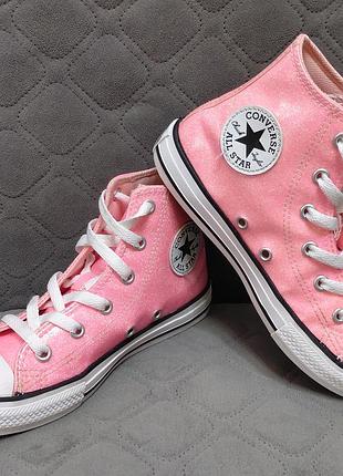 Кеди для дівчинки converse рожеві