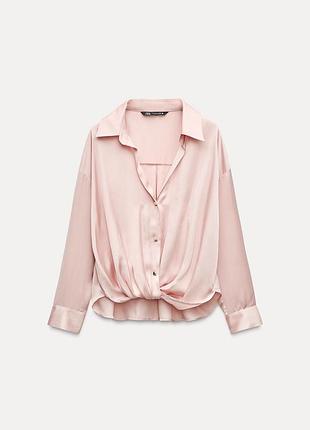 Атласная рубашка zara 2