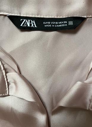 Атласная рубашка zara 4