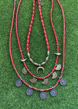 Коралове кольє «пташечки» 5