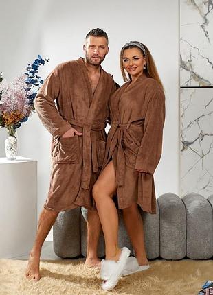 Халат унисекс микрофибра черный 6