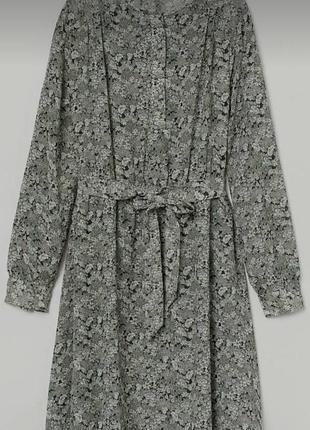 Жіноча квіткова сукня хакі хс h&m