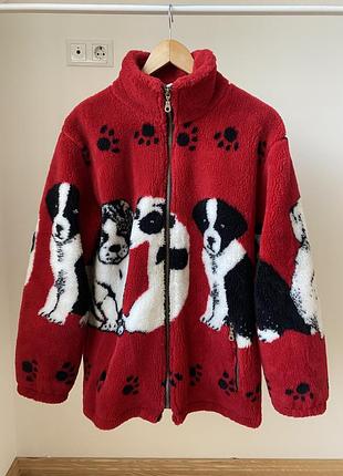 Men women animal print warm thick fleece winter shirt jacket/coat s