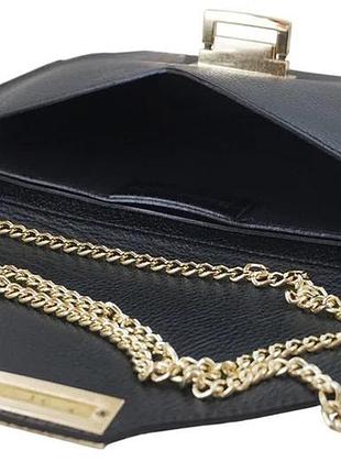 Шкіряна сумка клатч на ланцюжку 7