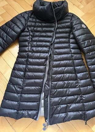 Куртка жіноча moncler стьобана чорна осінньо-зимова