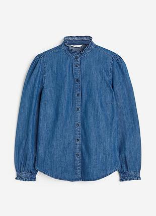 Рубашка h&m тонкий деним