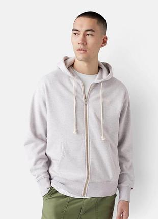 Худі чоловіче levi's zip-up hoodie light grey