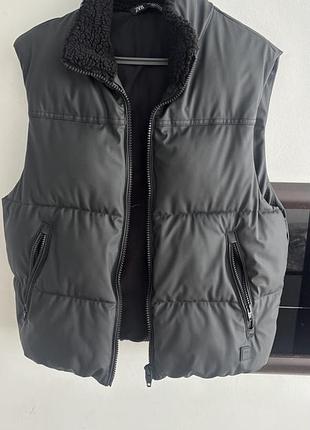 Жилетка чоловіча zara чорна 5