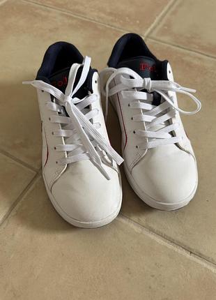 Кросівки polo ralph lauren heritage court iii білі, мультиколорові, розмір eur 35