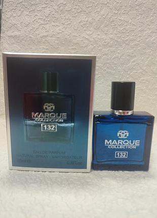 Чоловіча парфумована вода marque collection № 132 від бренду fragrance world , яка є популярним аналогом (реплікою) відомого аромату bleu de chanel.