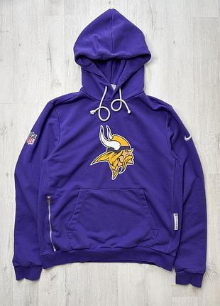 Чоловіча кофта худі nike minnesota vikings nfl dri-fit розмір m