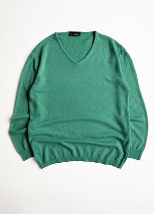 Кашеміровий светр oro cashmere зелений вовна кашемір шовк