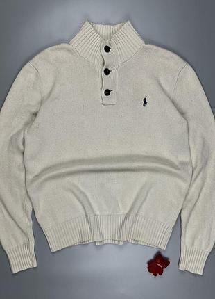 Вʼязаний светр polo ralph lauren 1/4 button up knit sweater