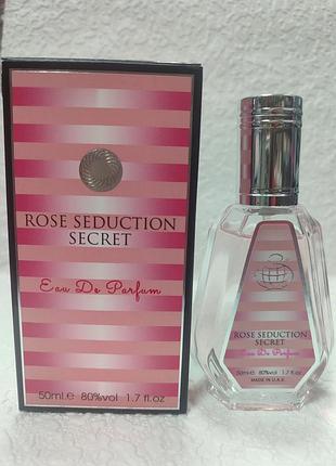 Женская парфюмированная вода rose seduction secret объемом 50 мл от бренда fragrance world.