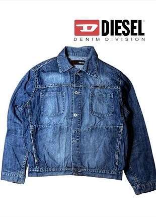 Вінтажна джинсова куртка diesel industry / чоловіча вінтажна джинсовка дизель з вишивкою