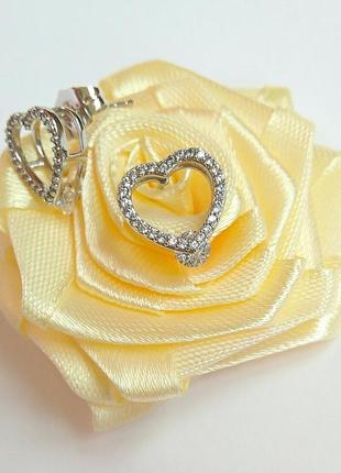 Серьги "сердечки"