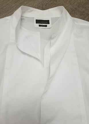 Мужская белая рубашка zara 4