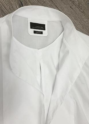 Мужская белая рубашка zara 6